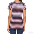 thumbnail image 4 of LIaqionyy Womens Striped Tops Short Sleeve Crew Neck T Shirts Vacation Outfits Fashion Comfortable Tees Shirt, 4 of 6