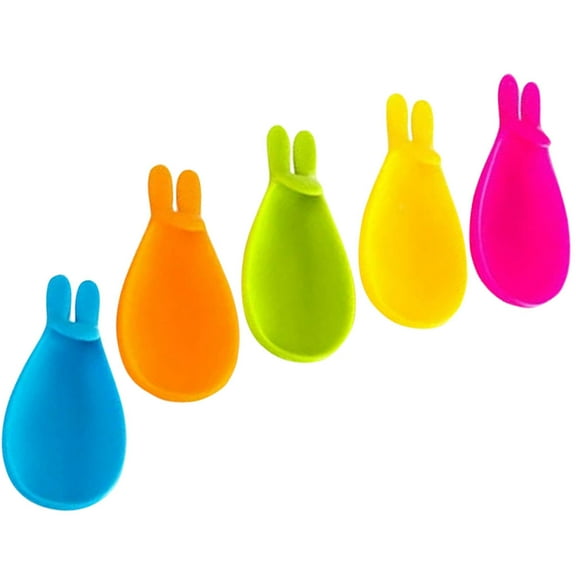 KAKOWELY Tea Bag Holders Silicone 5Pcs 3.5x1.6x0.6In