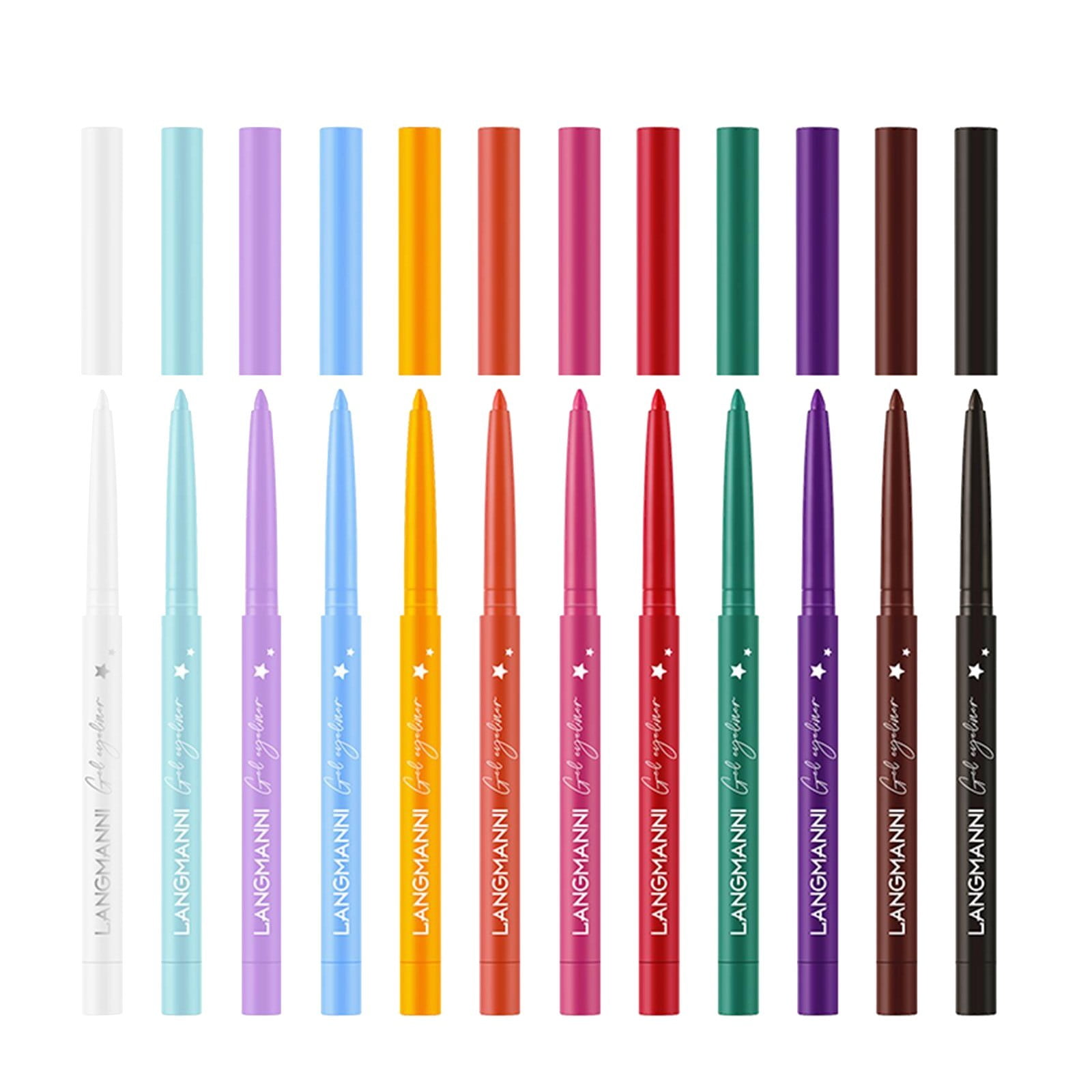 ZHAGHMIN QuickDry Eyeliner 12 Colors Eyeliner Pencil Set Hold Makeup
