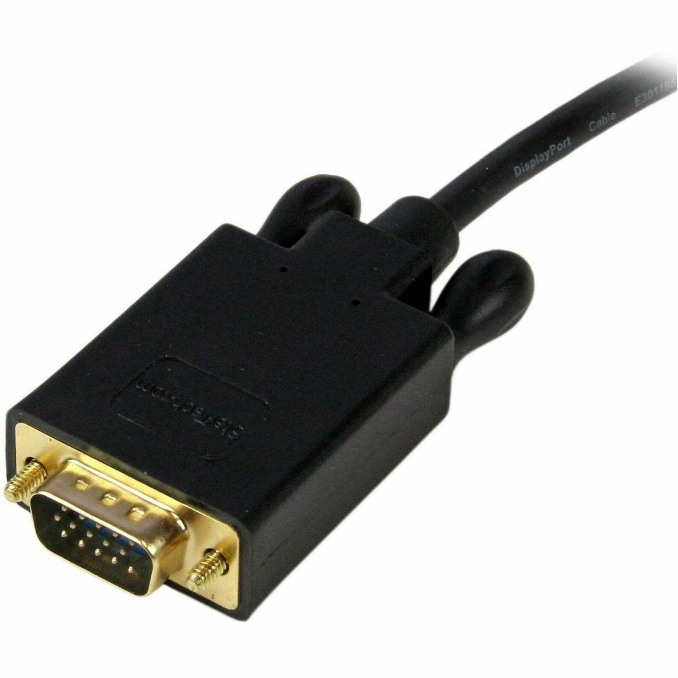 StarTech 10ft DisplayPort to VGA Adapter Converter Cable - Black