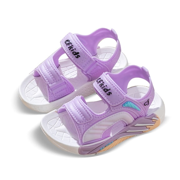 Krdevn Boys' Athletic Sandals, Adjustable Strap Open-Toe Shoes, Lightweight Breathable Casual Outdoor Sandals for Kids,3-3.5 Years