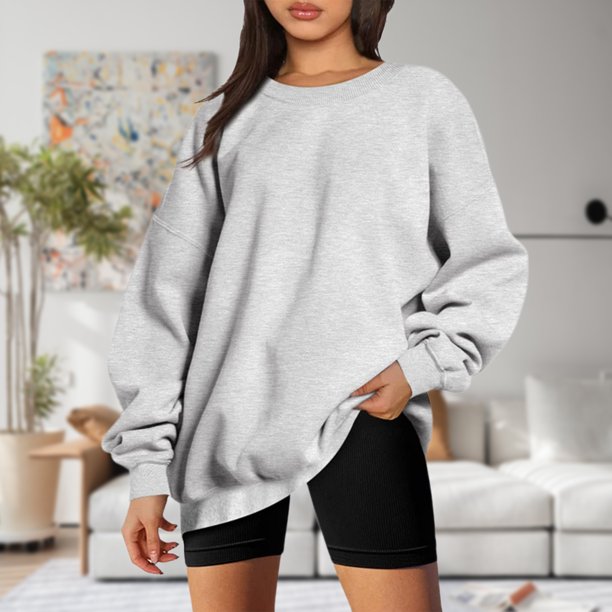 Sudadera Sudaderas de otoño para mujer Sudadera con capucha informal Traje de vacaciones suelto de gran tamaño Cgtredaw Gris T XXL para Mujer