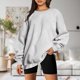 thumbnail image 1 of Sudadera Sudaderas de otoño para mujer Sudadera con capucha informal Traje de vacaciones suelto de gran tamaño Cgtredaw Gris T XXL para Mujer, 1 of 7