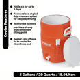 thumbnail image 3 of Igloo 5 Gallon Heavy-Duty Beverage Cooler, Orange, 3 of 13