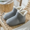 thumbnail image 2 of AUXDIQ Women Men Winter Boots Slippers Home Warm Fleece Booties Slipper Anti Slip House Shoes Indoor Outdoor, 2 of 5