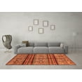thumbnail image 3 of Ahgly Company Indoor Rectangle Abstract Orange Modern Area Rugs, 7' x 10', 3 of 4