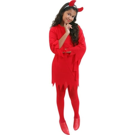 Child Classic Devil Girl Costume~Large 11-14 / Red