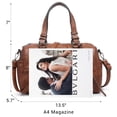 thumbnail image 3 of Bolso Dasein de piel vegana suave para mujer, color café, 3 of 6