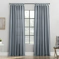 thumbnail image 1 of shiyou-Washed Cotton Twist Tab Curtain, 52" x 84", Storm Blue, 1 of 4