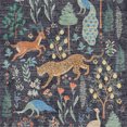 thumbnail image 5 of CHAKMEONE Boho Floral and Animal Print Machine Washable Non-Slip Area Rug in Black, 5 of 8