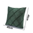 thumbnail image 2 of Almohada de viaje para oficina en casa, funda de cojín cuadrada, funda de cojín con borde plateado, 2 of 6