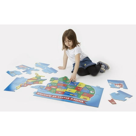 Melissa Doug Usa Map Floor Puzzle 51 Pcs 2 X 3 Feet Walmart