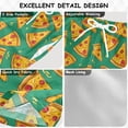 thumbnail image 4 of Pizza Green Pattern Swim Trunks Quick Dry Beach Pool Board Shorts Lightweight Stylish Print Sizes 2T to XL, 4 of 8
