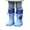 Blue, variant on Otqutp Boys Girls Rain Boots Dinosaur Non-slip Waterproof Rubber Boots Adjustable Drawstring Cuff Outdoor Easy-On Rainboots