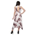 thumbnail image 2 of Moomaya Robe Mi-Mollet Sans Manches pour Femmes avec Encolure Licou Vêtements d'Été, 2 of 5
