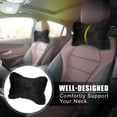 thumbnail image 3 of Unique Bargains 1 Pair Furry Car Seat Neck Pillows Soft Fluffy Car Headrest Pillows Head Support Car Decor Black, 3 of 6