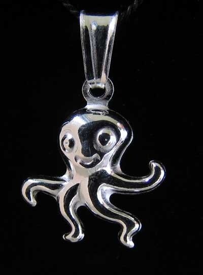 Beautiful Sterling Silver OCTOPUS charm charms