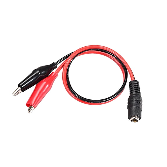 2.1mmx5.5 mm 12V DC Female Jack to Alligator Clip Power Cable Connectors 32cm for CCTV Security Camera Lighting Adapter