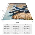 thumbnail image 3 of Fotbe Airplane World Map Adventure Manta de Franela Acolchonada con Estampado, Súper Suave y Esponjosa, Extra Grande para Sofá, Cama, Uso Todo el Año-50"x40", 3 of 7