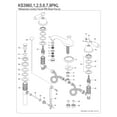 thumbnail image 6 of Kingston Brass KS3966PKL Duchess Widespread Bathroom Faucet with Brass Pop-Up, Polished Nickel, 6 of 8