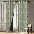thumbnail image 4 of Vargottam Tree Canopy Design Blackout Curtains - Set of 2 Panels, 52 x 63 Inches Each - Light Blocking & Thermal Insulated Drapes with Grommet Top for Bedroom & Living Room - Green, 4 of 9