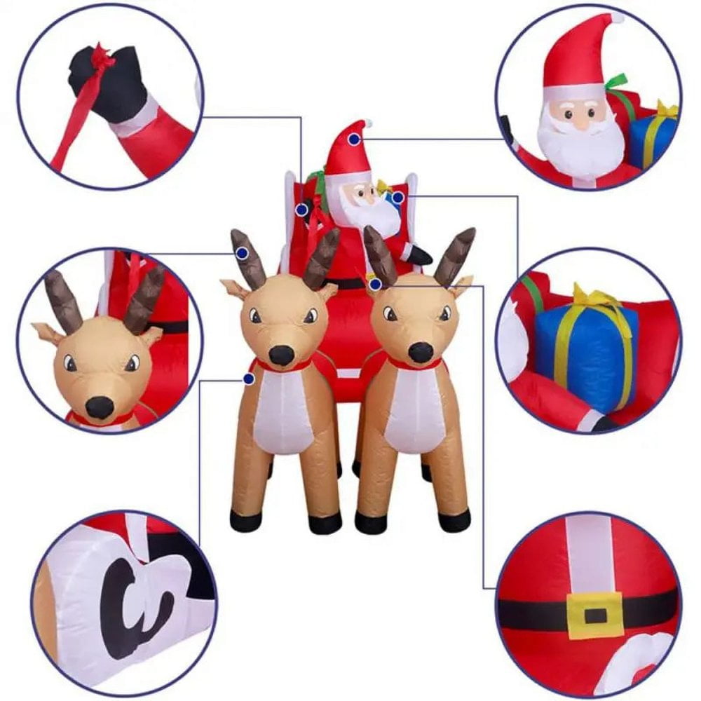 Gemmy Industries Bonhomme de neige gonflable géant de Noël avec flocon