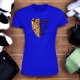 thumbnail image 3 of Playera Blusa Con Estampado De Jaguar Animal Print Ropa Para Mujer Color Azul Talla Chica Marca Emil SaEs, 3 of 4