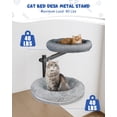 thumbnail image 4 of Cama para escritorio para gato Acools doble rotativa 360° soporta hasta 36 kg, 4 of 8