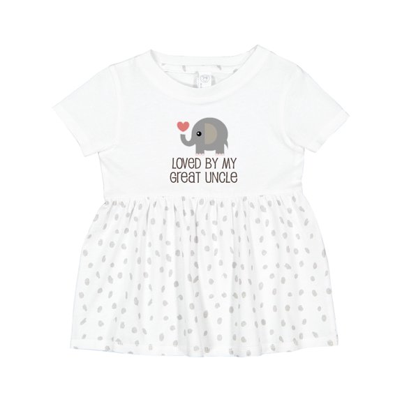 Inktastic My Great Uncle Loves Me Girls Baby Dress