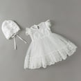 thumbnail image 3 of Coduop Toddler Baby Girls Tulle Dress Lace Sleeveless Princess Tutu Dress Hat, 3 of 6