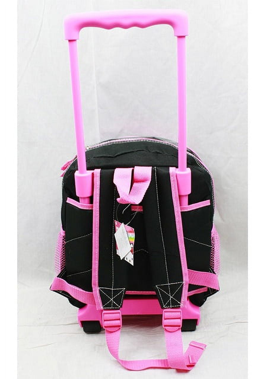 Small Rolling Backpack - - Black Checker New School Bag 82082