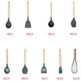 thumbnail image 3 of FenKicyen Cool Kitchenware Sets Resistant Wooden Handle Spatula Soup Spoon Skimmer Egg Beater Brush Non\-Stick Cooking Set No.09, 3 of 7