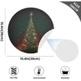 thumbnail image 4 of GZHJMY Christmas Tree Round Placemats Set of 1, Non-Slip PVC Table Mats Washable Heat Resistant Place Mats for Kitchen Dining Table Christmas Home Decor, 15.4 Inch Table Mat, 4 of 7