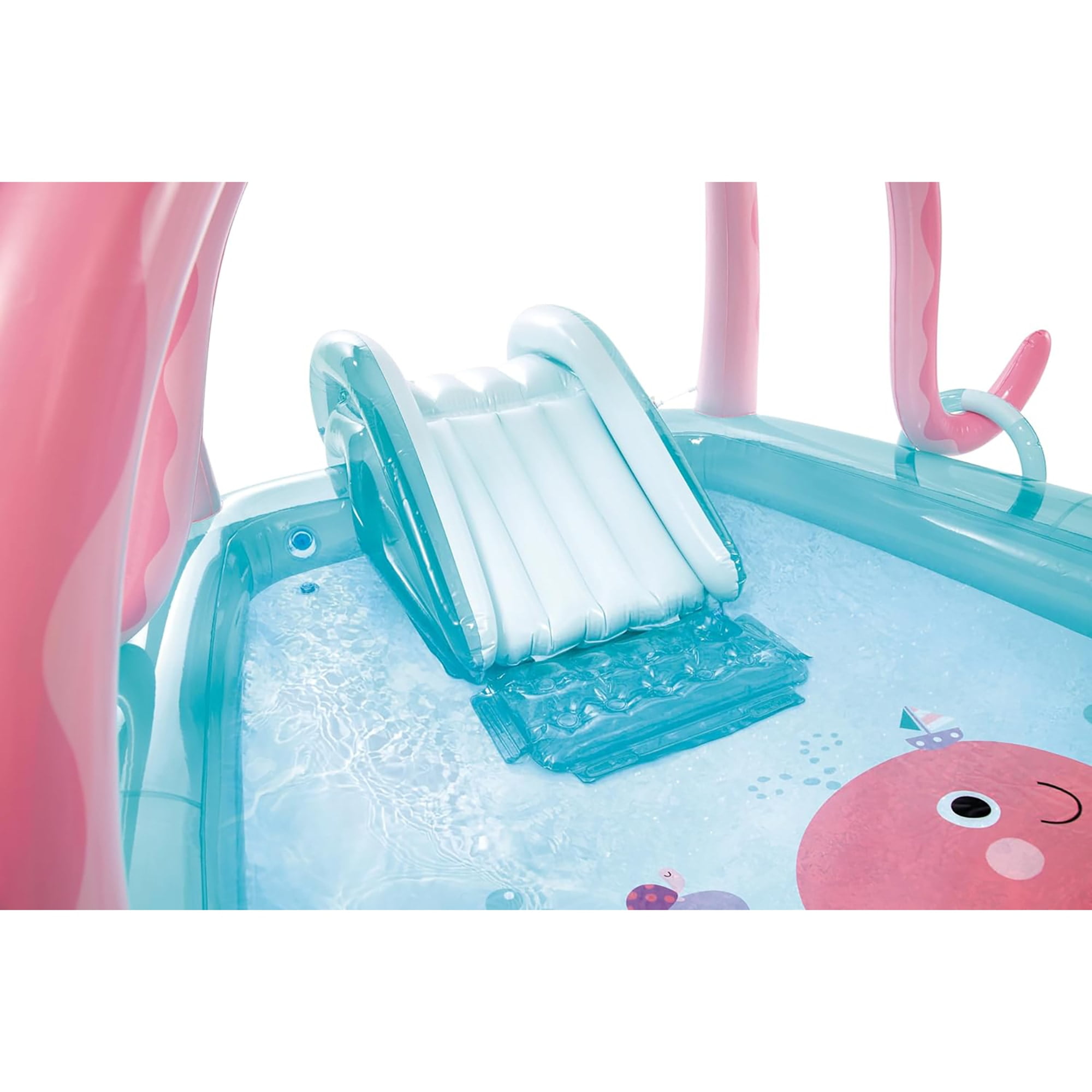 Friendly Octopus Inflatable Play Center W/ Water Slide, Kids Ages 2+