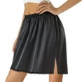 thumbnail image 2 of Women's Half Slips Underskirt for Under Dresses Slip Solid Lace Trim Satin Underskirt Inner Lining Short Mini Skirt, 2 of 4