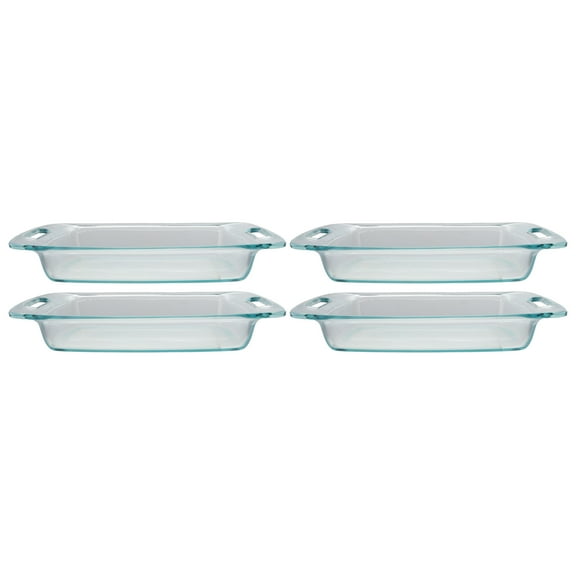 Pyrex C-233 3qt Easy Grab Glass Baking Dish (4-Pack)