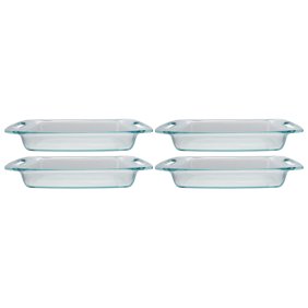 Pyrex C-233 3qt Easy Grab Glass Baking Dish (4-Pack)