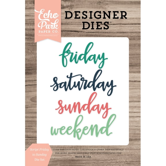 Script Friday to Sunday Large Die Set