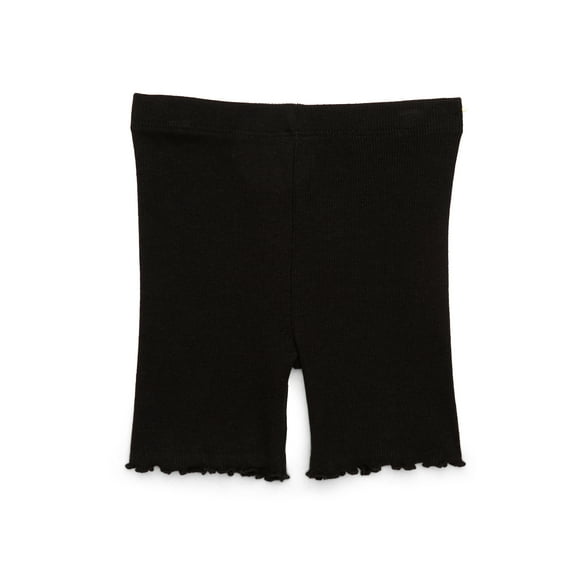 Garanimals Toddler Girl Rib Biker Shorts with Lettuce Hem, Sizes 18M-5T