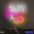 thumbnail image 5 of Handmadetneonsign All You Need Is Love Neon Sign, Sandwiches Wal Art, Sandwich Store Wall Decor 041777, 5 of 5
