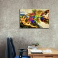 thumbnail image 3 of Epic Graffiti 'Michelangelo - Creation of Adam Colorful I' by Epic Art Portfolio, Canvas Wall Art, 40"x26", 3 of 8