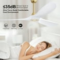 thumbnail image 4 of LiviNest 60 Inch Modern Ceiling Fan: 65% More Efficient &amp; <35dB Quiet - 6-Speed Reversible DC Motor for Large Living Room Bedroom - Remote Control with 3 Adjustable Downrods, 4 of 6