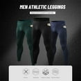 thumbnail image 2 of Pantalones de compresión para hombre, bolsillos laterales con cintura elástica, mallas elásticas que Abanopi Pantalones deportivos para hombre, 2 of 7