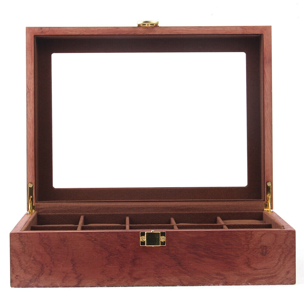 6/10/12 Slots Watch Box Watch Case Watch Display Case Storage Organizer Wooden Display Box Holder Jewelry Storage Organizer Jewelry Box