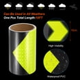 thumbnail image 3 of Unique Bargains Ruban Réfléchissant Ruban de Sécurité Étanche de 6 Pi x 10 Pi, Jaune Fluo Noir, 3 of 6