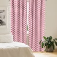 thumbnail image 3 of Ambesonne Fruit 4-Panel Curtains, Mosaic Strawberries Summer, 56"x63", Rose Magenta and Green, 3 of 4
