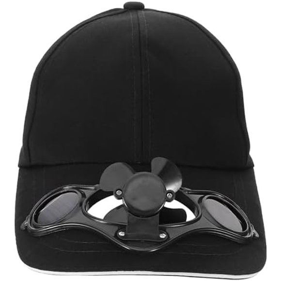 Generic Solar Powered Fan Hat Lightweight Cotton Material Fishing and Hikin