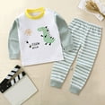 thumbnail image 2 of Caqnni Toddler Baby Boy Clothes Boy Fall Winter Outfit Long Sleeve Letter Sweatshirt Plaid Jogger Pants Set for 0 6 12 18 24 M 1t 2t 3t 4t 5t Pajamas & Dailywear Setï¼7-8 Years, 2 of 3