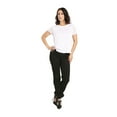 thumbnail image 3 of Miss Halladay women White Georgette Woven Short Sleeve Overblouse Stretch Jersey Front, 3 of 3