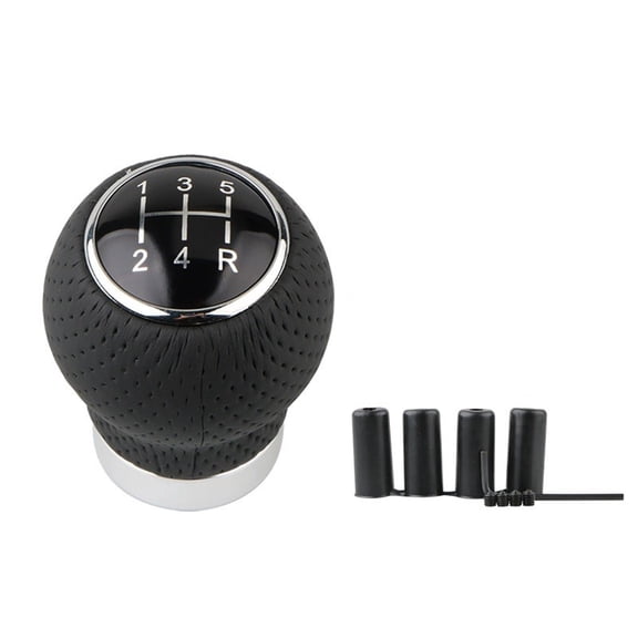 Leather Shift Knob 5 Speed 6 Speed Manual Gear Shift Head Round Ball With Gear